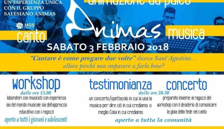 3 FEBBRAIO 2018: in occasione della giornata per la vita- Workshop con il gruppo Animas